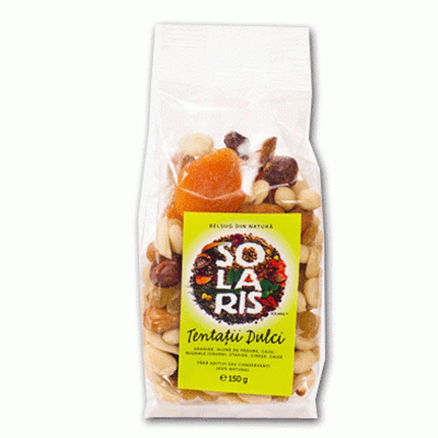 Mezcla de frutos secos Tentatii Dulci, 150 g, Solaris