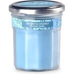 Emocio Blue bottle with tin lid Scented candle with sea salt and coconut 1×1 pc, size 69 x 85 mm