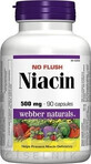 WEBBER NATURALS Niacina B3 500 mg &#161;no alerg&#233;nico! 1&#215;90 cps, complemento alimenticio