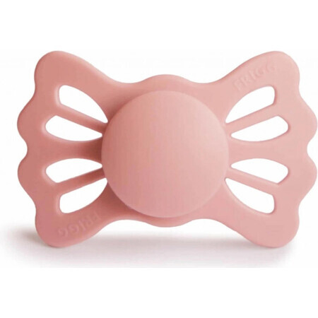 FRIGG Lucky symmetric silicone pacifier Pretty in Peach, 0-6m 1×1 pc, silicone pacifier