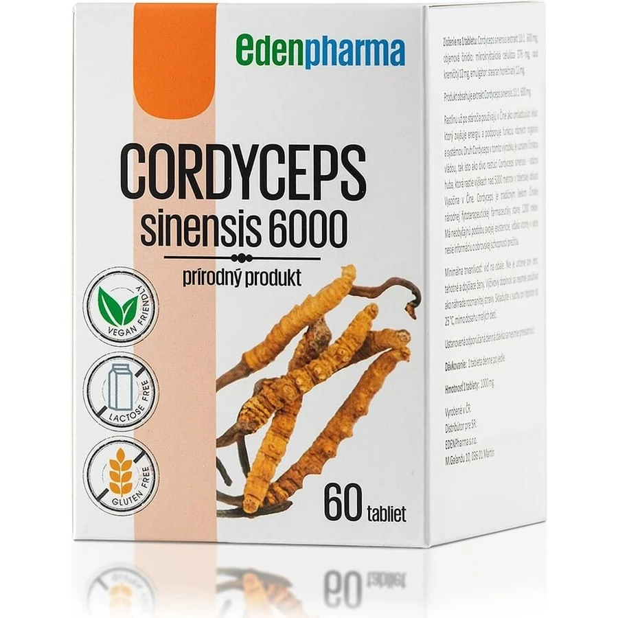 EDENPharma CORDYCEPS sinensis 6000 1×60 tbl, Nahrungsergänzungsmittel