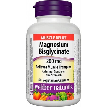 WEBBER NATURALS Magnesio bisglicinato 200 mg 1×60 cps, integratore alimentare