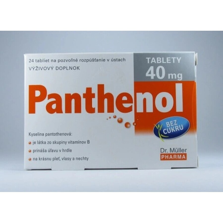 Dr Müller PANTHENOL 40 MG 1×24 tbl, complemento alimenticio