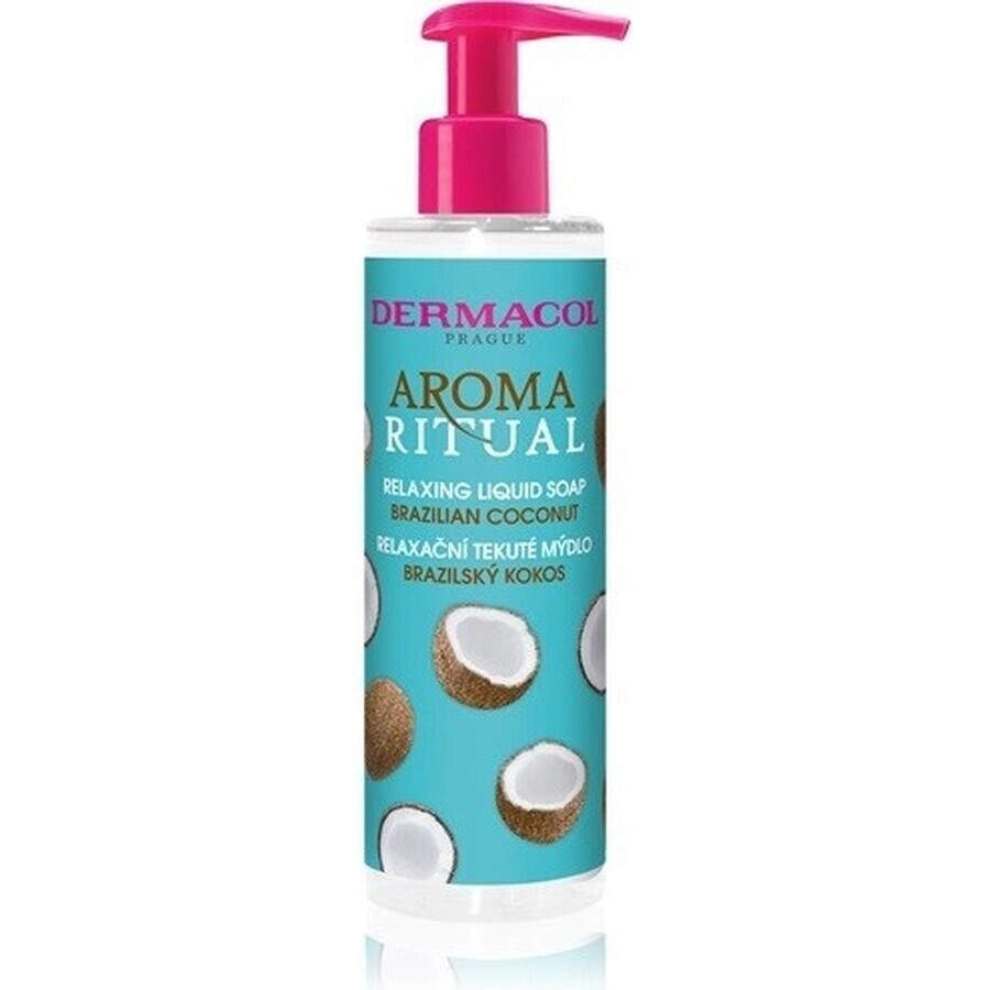 Dermacol Aroma Ritual Jabón Líquido Brasileño de Coco 1×250 ml, sabor coco