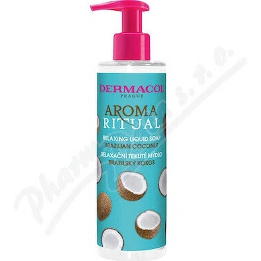 Dermacol Aroma Ritual Jabón Líquido Brasileño de Coco 1×250 ml, sabor coco