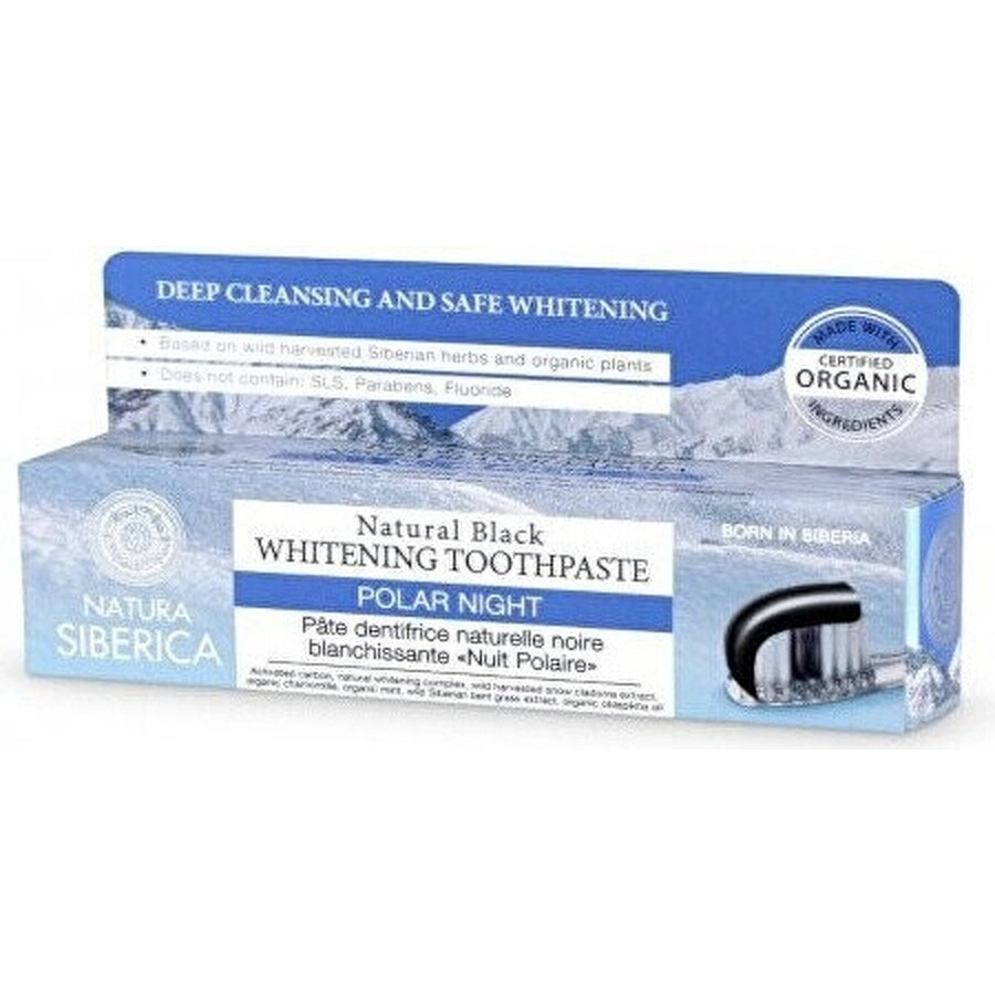 Natura Siberica whitening toothpaste black "Polar Night" 1×100 g, toothpaste