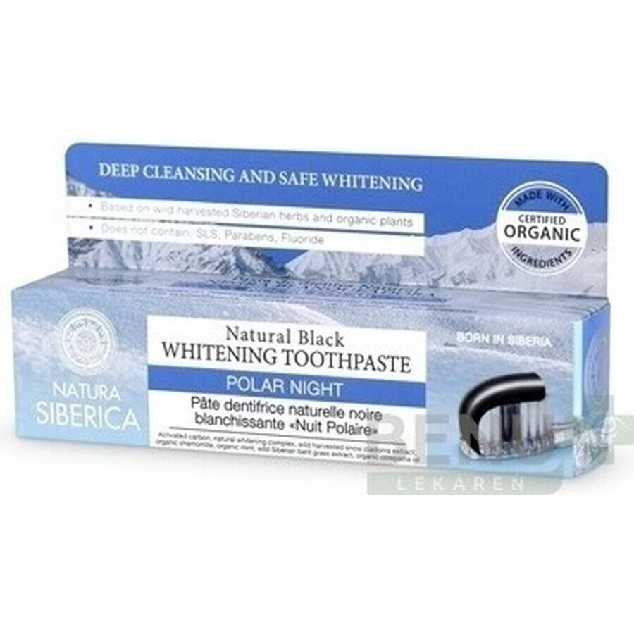 Natura Siberica whitening toothpaste black "Polar Night" 1×100 g, toothpaste