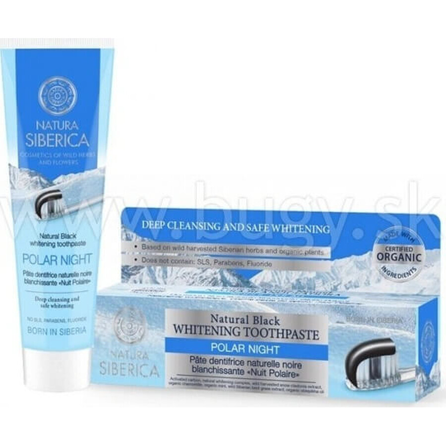 Natura Siberica whitening toothpaste black "Polar Night" 1×100 g, toothpaste