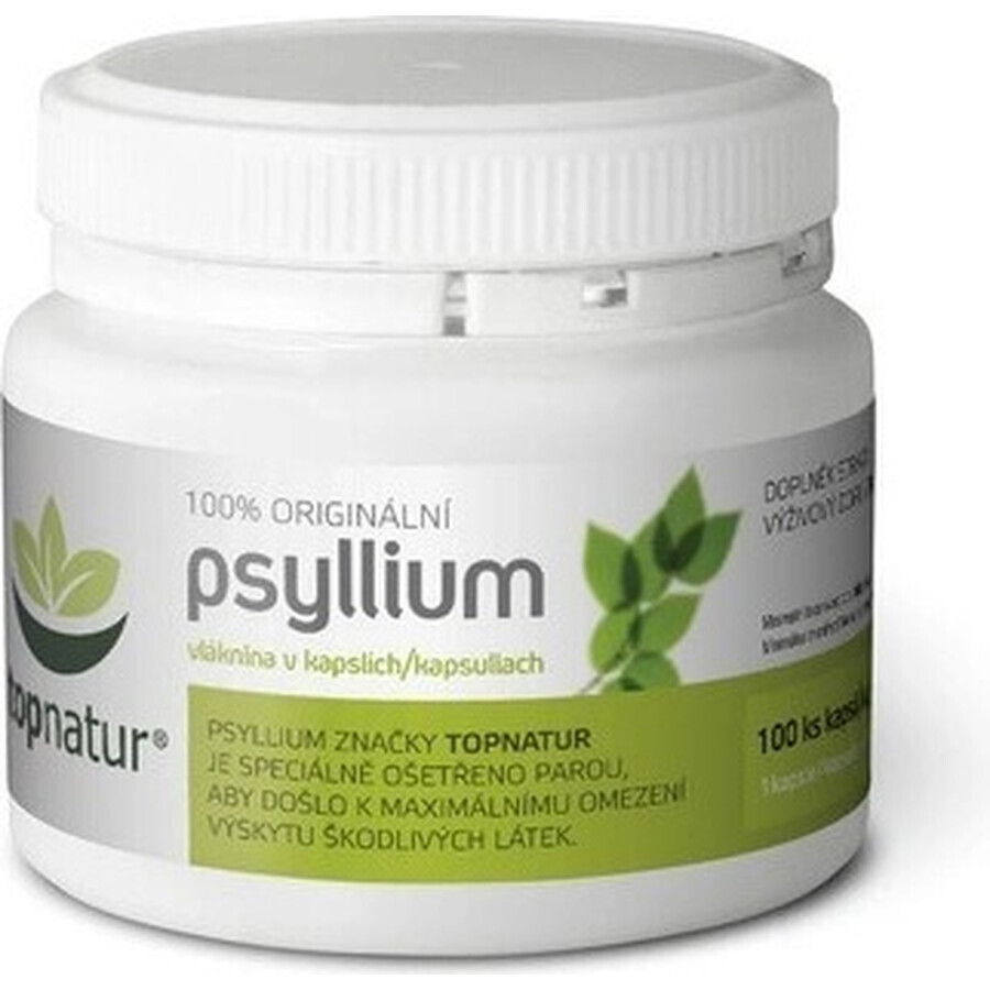 topnatur PSYLLIUM fibre 1×100 cps, supliment alimentar