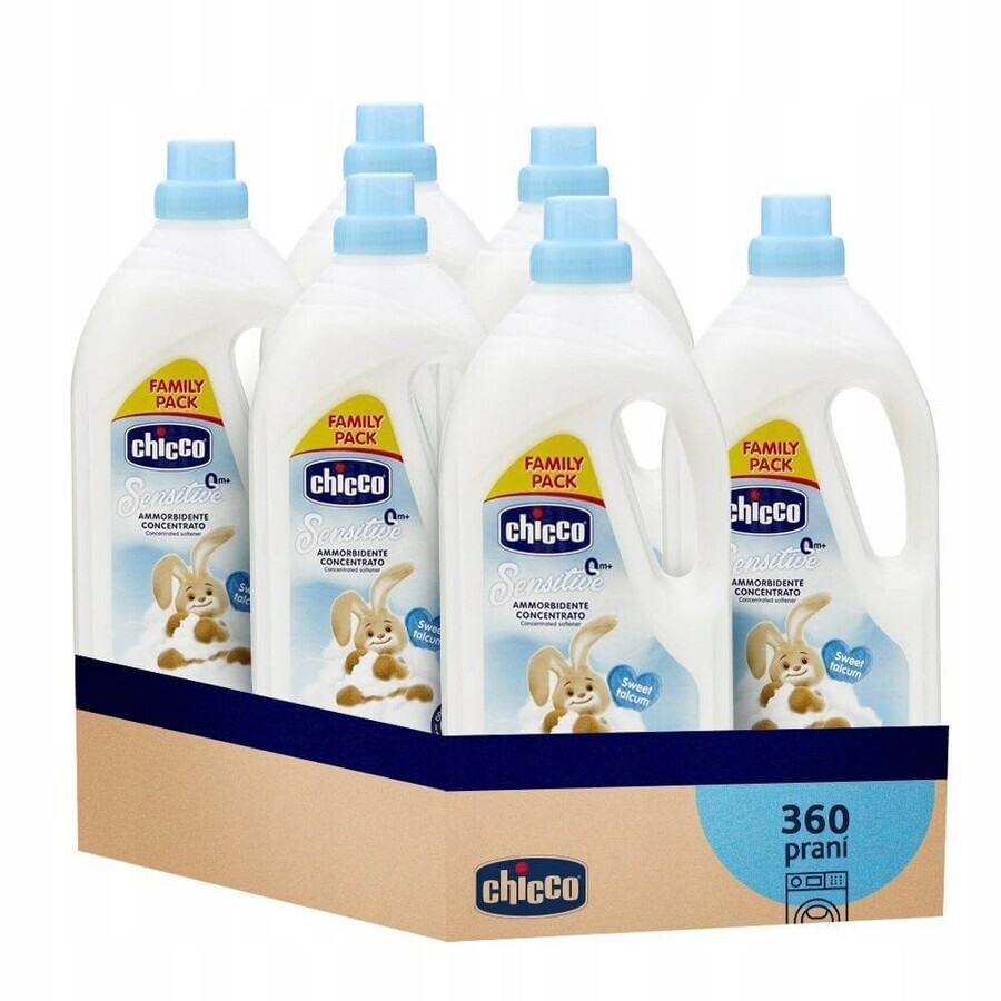 6x CHICCO CHICCO Sweet Powder Concentrated Fabric Conditioner 1,5 l (60 washes) 6×1500 ml, fabric conditioner