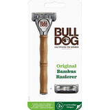 Maquinilla de afeitar Bulldog Bulldog Original Bamboo + 2 cabezales de recambio Set 1×1, maquinilla de afeitar + 2 cabezales de recambio