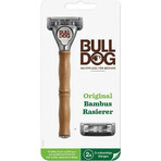 Maquinilla de afeitar Bulldog Bulldog Original Bamboo + 2 cabezales de recambio Set 1×1, maquinilla de afeitar + 2 cabezales de recambio