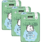 Muumi Baby Pants 5 Maxi+ 10-15 kg, paquete mensual de eco pañales 1×114pcs, eco pañales