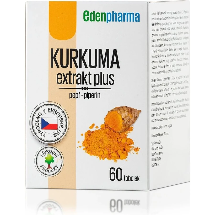EDENPharma KURKUMA extract plus 1×60 cps, voedingssupplement