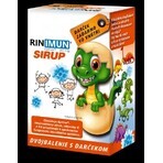 RINIMUN DOUBLE siroop + geschenk (speelgoed - dinosaurus groeit in water) 2×120 ml, voedingssupplement