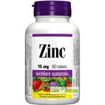 WEBBER NATURALS Zinc 15 mg 1×90 tbl, complément alimentaire