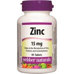 WEBBER NATURALS Zinc 15 mg 1×90 tbl, complément alimentaire