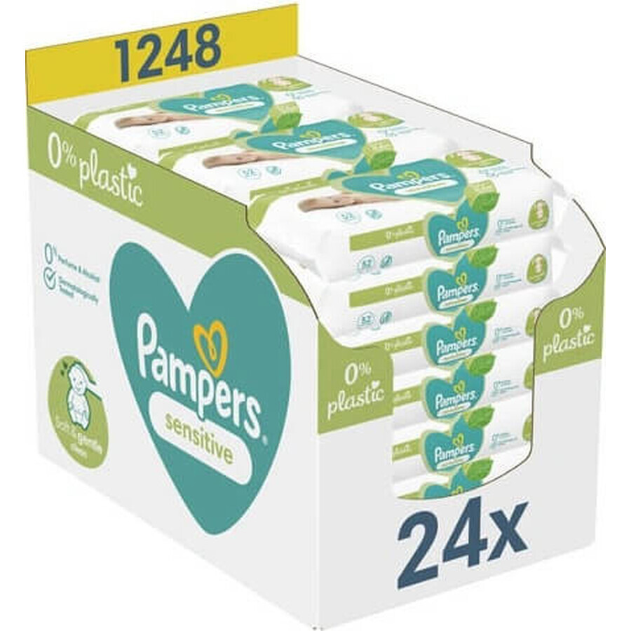 Pampers Sensitive Caja Toallitas Sin Plástico 24x52pcs 24×52 pcs