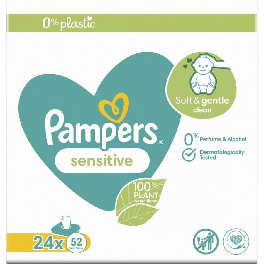 Pampers Sensitive Caja Toallitas Sin Plástico 24x52pcs 24×52 pcs