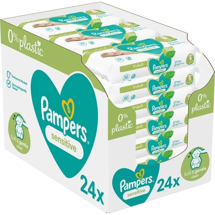 Pampers Sensitive Caja Toallitas Sin Plástico 24x52pcs 24×52 pcs