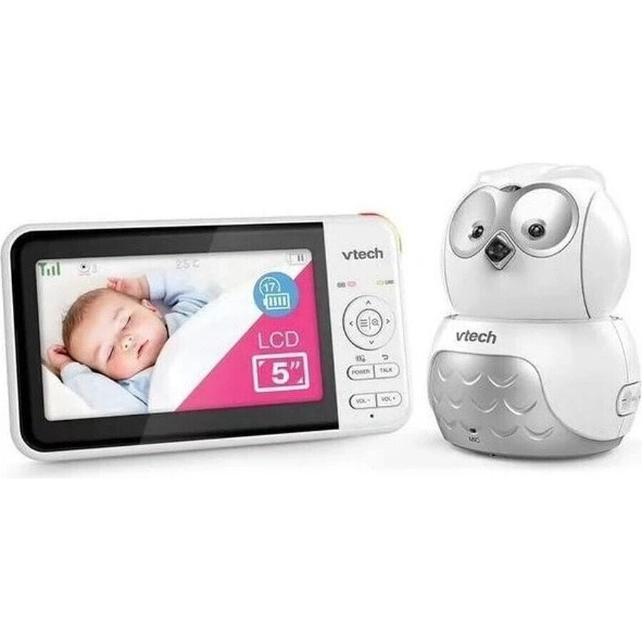 VTECH BM5550-OWL, baby video baby sitter Búho con pantalla de 5" y cámara giratoria 1×1pc, baby sitter