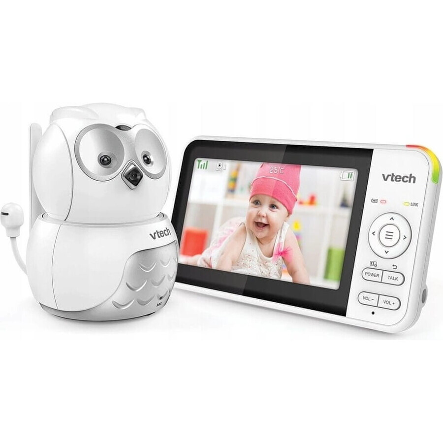 VTECH BM5550-OWL, baby video baby sitter Búho con pantalla de 5" y cámara giratoria 1×1pc, baby sitter