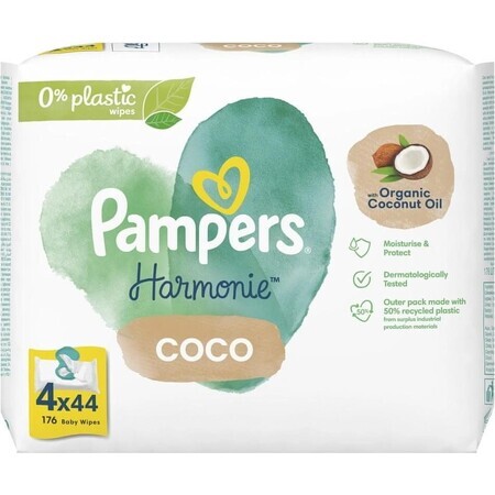 PAMPERS HARMONIE HARMONIE PROTECT&CARE WIPES 176KS 1×176 pcs, toallitas húmedas