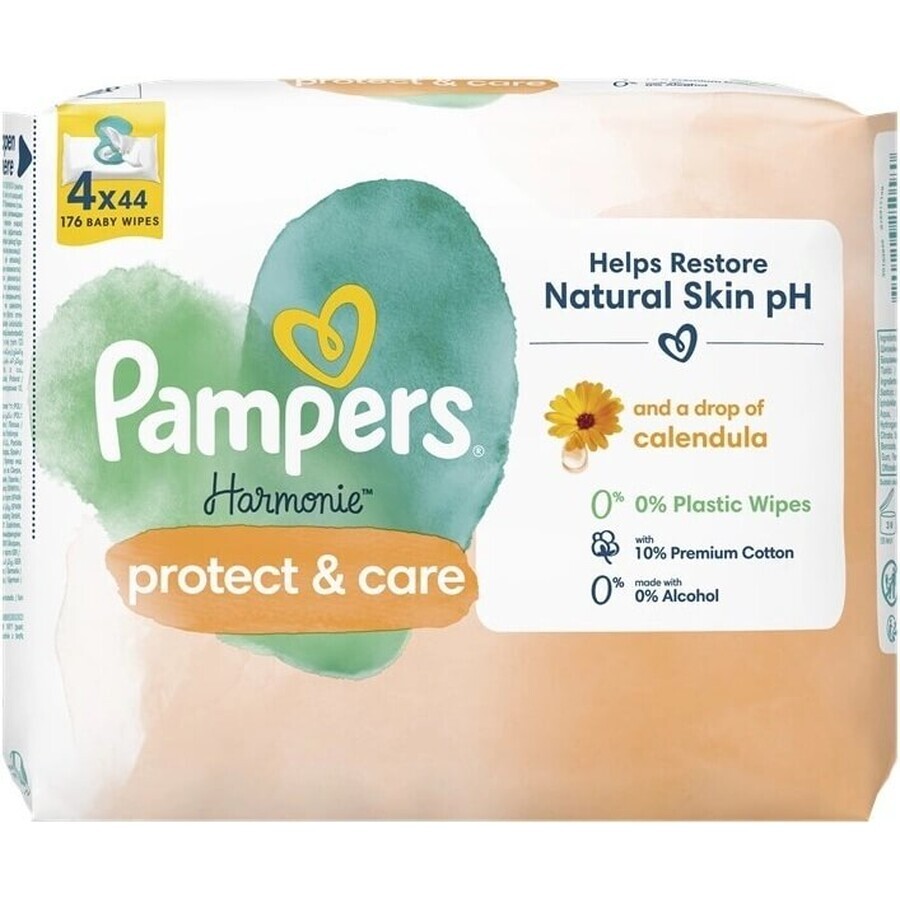 PAMPERS HARMONIE HARMONIE PROTECT&CARE WIPES 176KS 1×176 pcs, toallitas húmedas