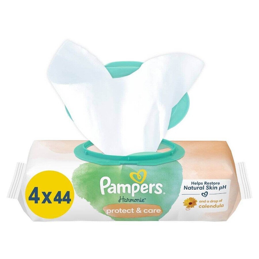 PAMPERS HARMONIE HARMONIE PROTECT&CARE WIPES 176KS 1×176 pcs, toallitas húmedas