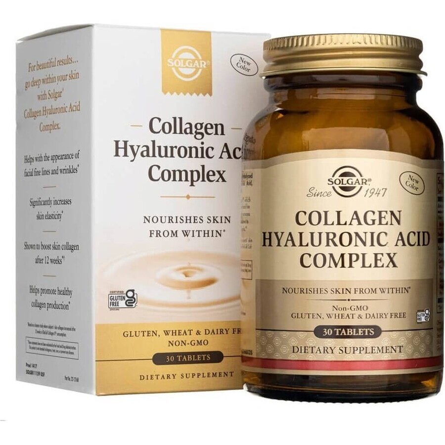 Solgar Kollagen-Hyaluronsäure-Komplex Kollagen und Hyaluronsäure 30 Tabletten 1×30 tbl