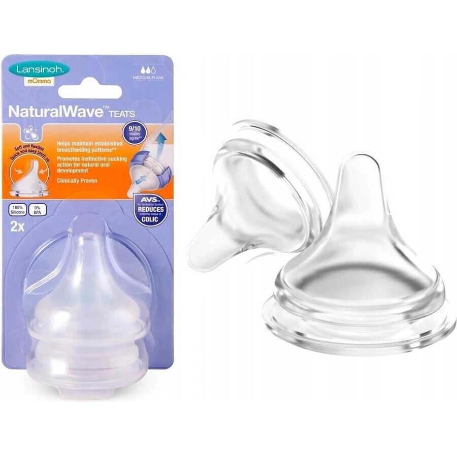 LANSINOH NaturalWaveTM S 1×2 pcs NaturalWaveTM S 1×2 pcs, silicone pacifier