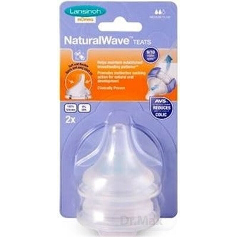 LANSINOH NaturalWaveTM S 1×2 pcs NaturalWaveTM S 1×2 pcs, silicone pacifier