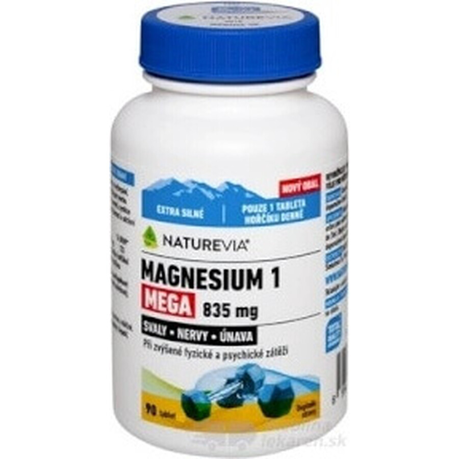 NATUREVIA MAGNESIO 1 MEGA 835 mg 1×90 tbl, magnesio