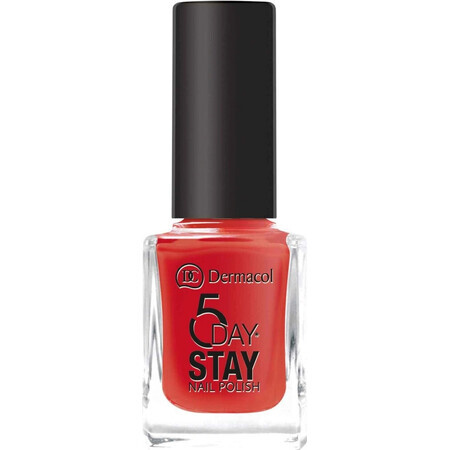 Dermacol Laca Uñas Larga Duración 5 Días de Permanencia nº 21 Rojo Monroe 1×11 ml, esmalte de uñas