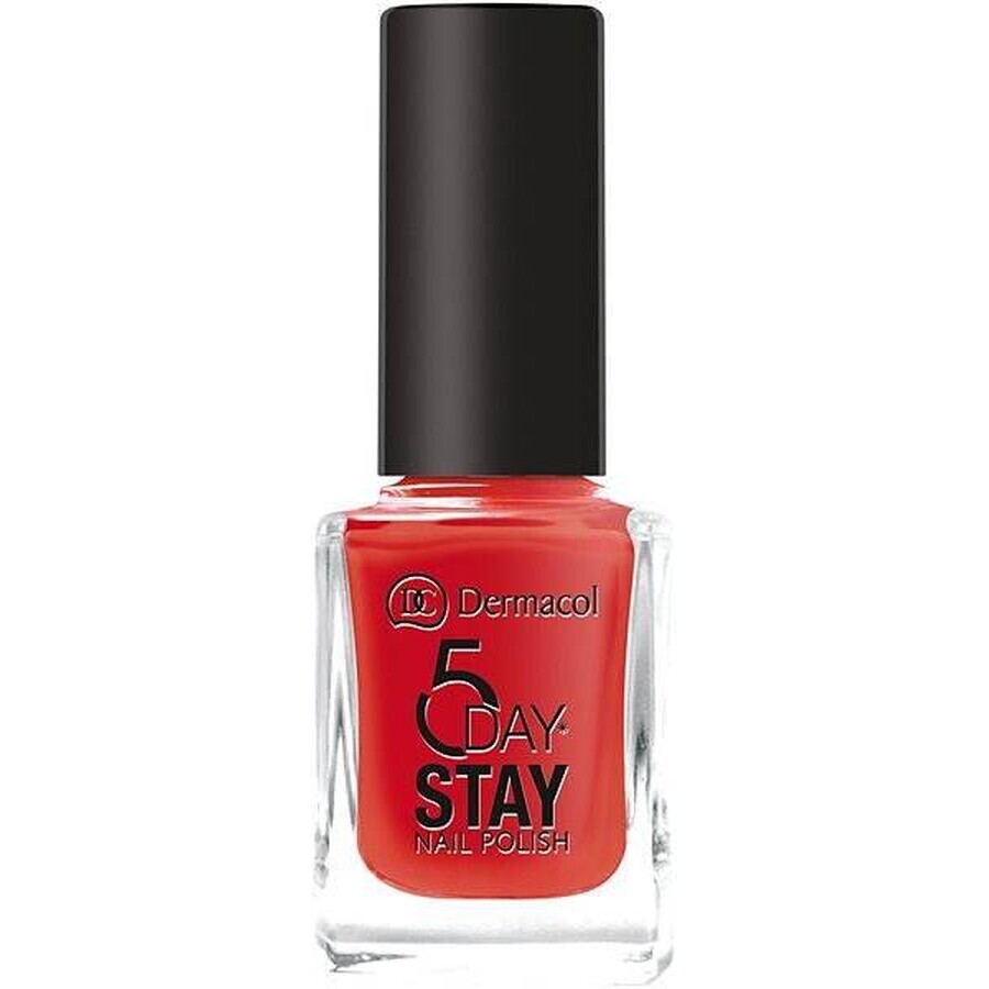 Dermacol Laca Uñas Larga Duración 5 Días de Permanencia nº 21 Rojo Monroe 1×11 ml, esmalte de uñas