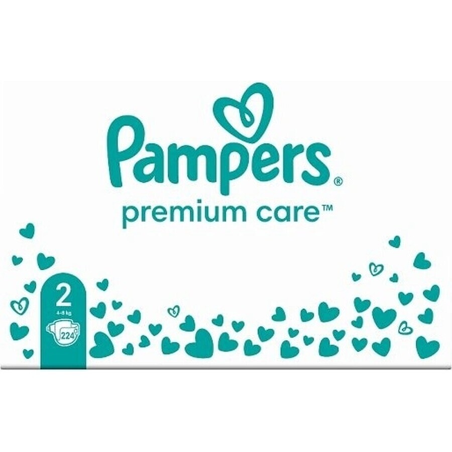 Pampers Premium MBP S2 224 Stück (4-8kg) 1×224 Stück Windeln