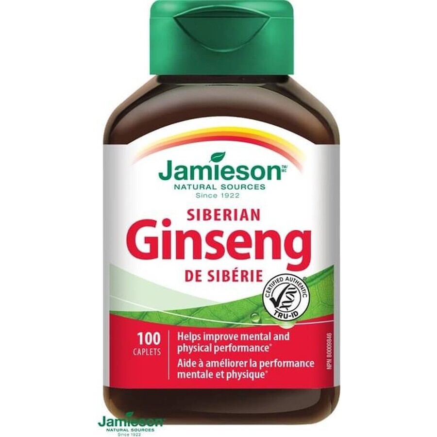 JAMIESON Siberian Ginseng 650 mg 1×100 tbl, ginseng