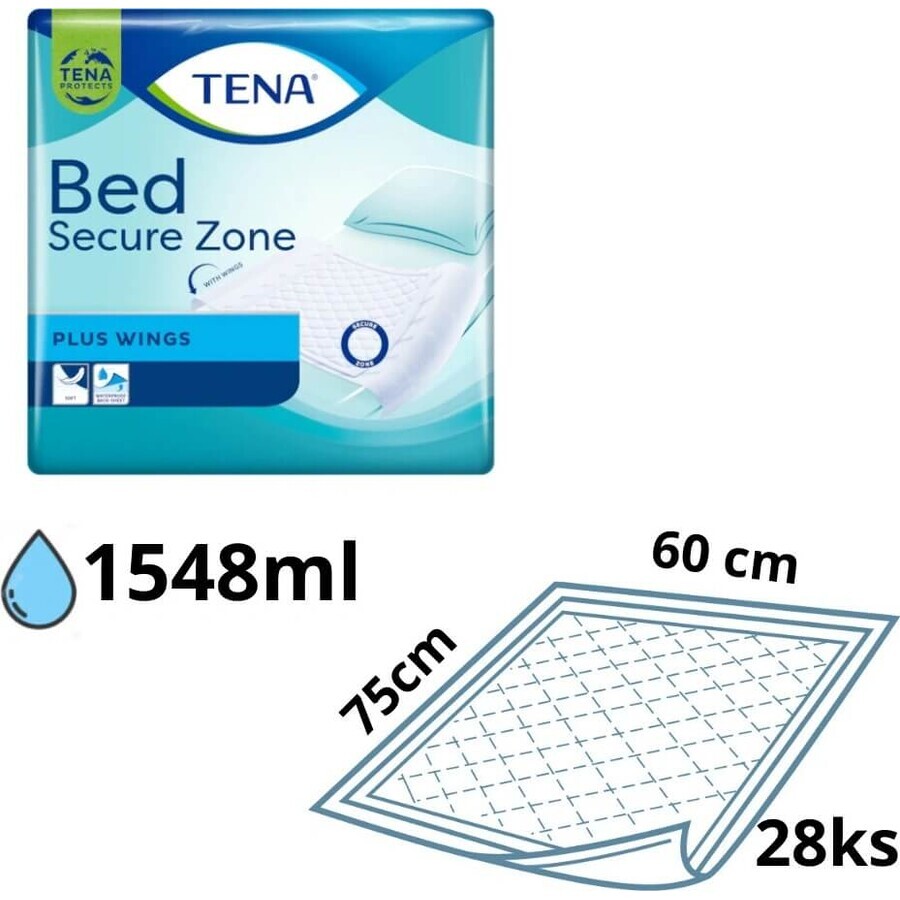 TENA Bed Super 1×28 pcs, absorbent pads 60x75 cm