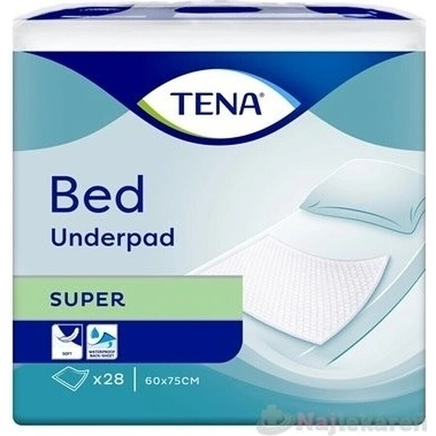 TENA Bed Super 1×28 pcs, absorbent pads 60x75 cm