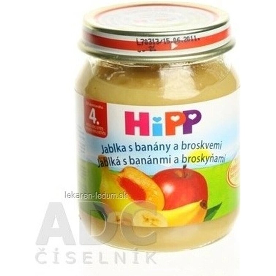 HiPP 100% Fruit Appels, Bananen en Perziken 1×125 g, fruitsnack voor kinderen