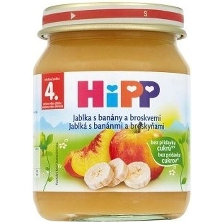 HiPP 100% Fruit Appels, Bananen en Perziken 1×125 g, fruitsnack voor kinderen