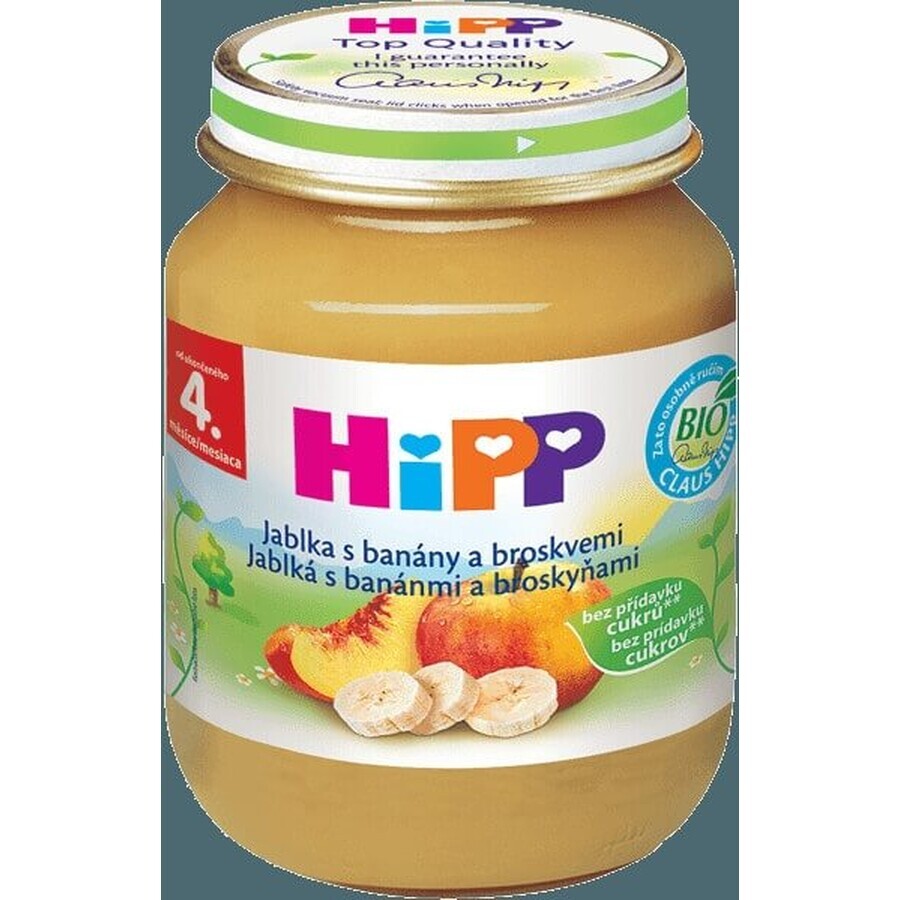 HiPP 100% Fruit Appels, Bananen en Perziken 1×125 g, fruitsnack voor kinderen