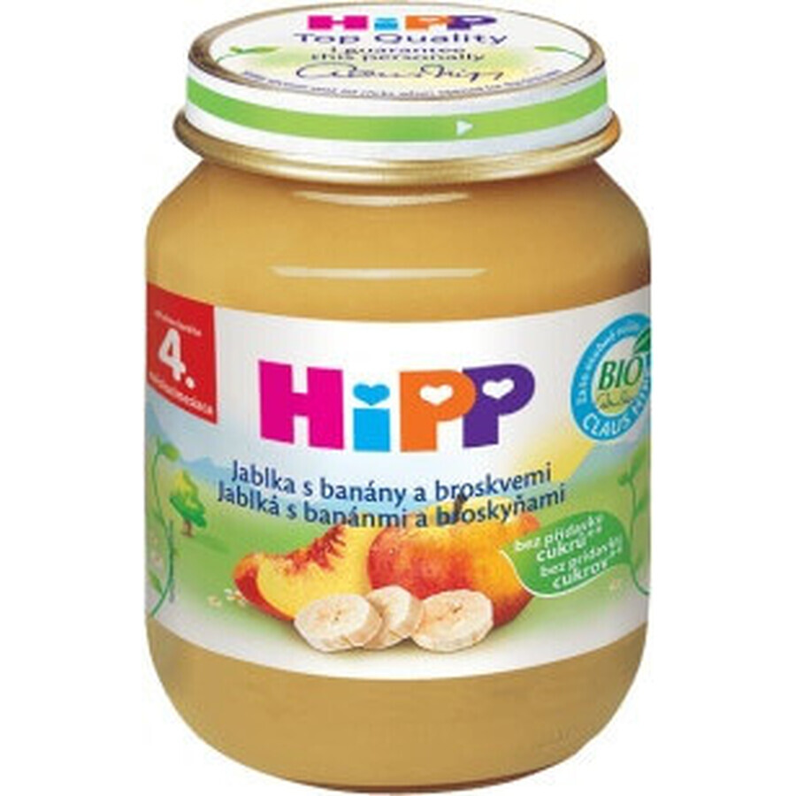 HiPP 100% Fruit Appels, Bananen en Perziken 1×125 g, fruitsnack voor kinderen