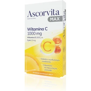 ASCORVITA MAX tbl vitamina C, D e zinco 1x30 pz.