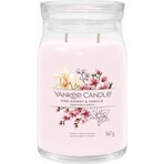 Yankee Candle Signature lumânare mare Pink Cherry & Vanilla 1×567 g, lumânare parfumată