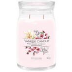 Yankee Candle Signature lumânare mare Pink Cherry & Vanilla 1×567 g, lumânare parfumată