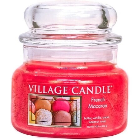 Village Candle Lumânare parfumată în sticlă - French Macaroon, mică 1×1 buc, lumânare parfumată