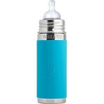 Pura stainless steel feeding bottle 325ml 1×1 pc, aqua color