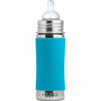 Pura stainless steel feeding bottle 325ml 1×1 pc, aqua color