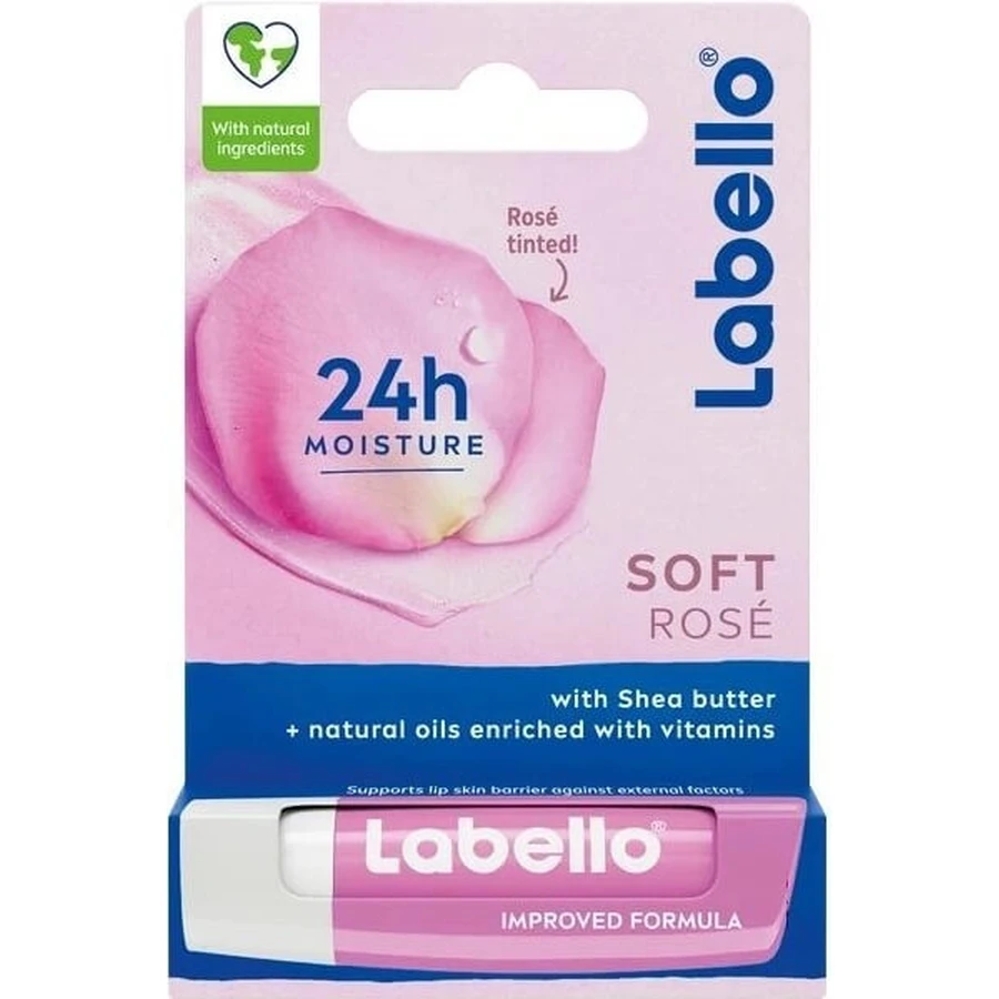 Labello SOFT ROSÉ 1×4,8 g, balsamo per labbra
